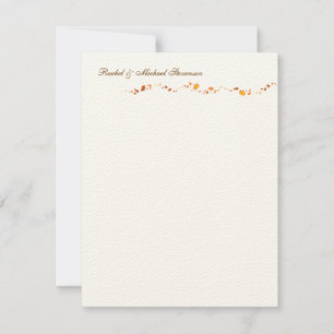 Autumn Foliage Thank you Card