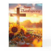 Autumn Foliage Thanksgiving Folded Greeting Card