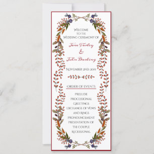Autumn Foliage Wedding Program