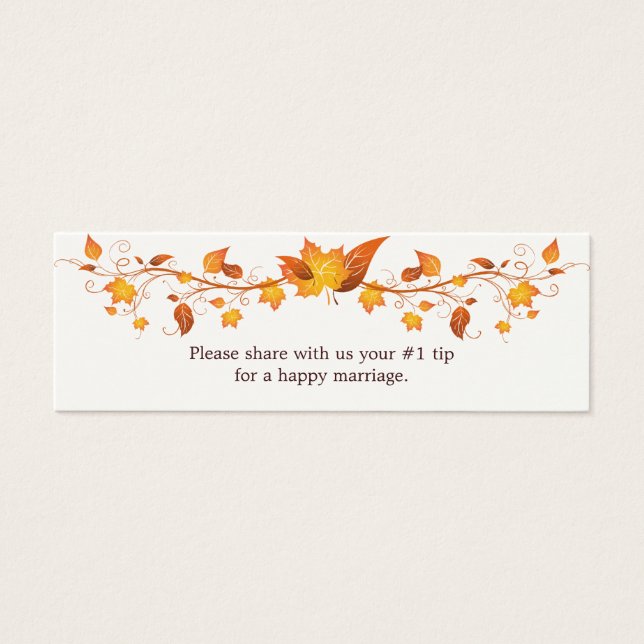 Autumn Foliage Wedding Questionnaire (Front)