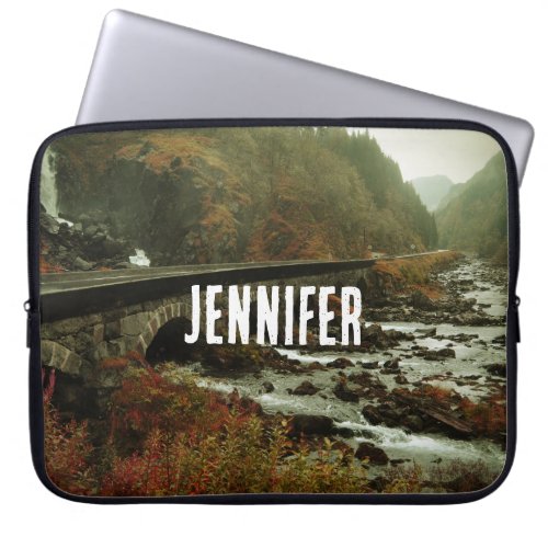 Autumn Forest and River Landscape Laptop Sleeve