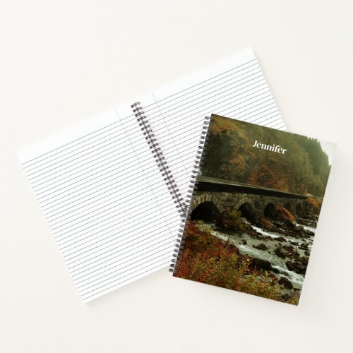 Autumn Forest and River Landscape Notebook