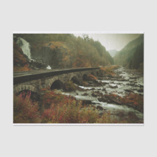 Autumn Forest and River Landscape Tissue Paper