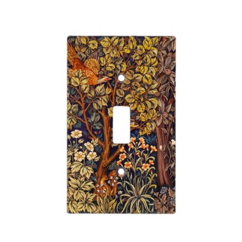 AUTUMN FOREST ANIMALS HaresPheasantBrown Floral  Light Switch Cover