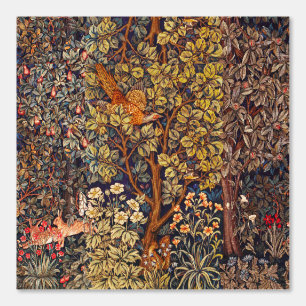 AUTUMN FOREST ANIMALS Hares,Pheasant,Brown Floral  Wallpaper