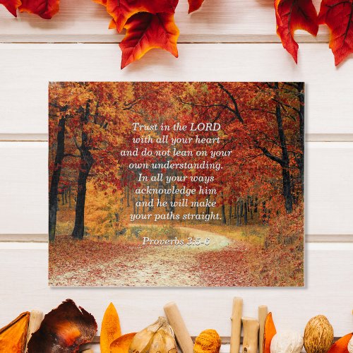 Autumn Forest bible verse from Proverbs 35_6 Jigsaw Puzzle