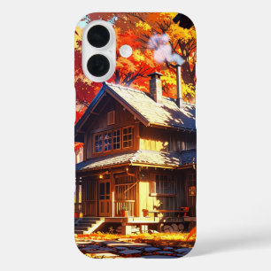 Autumn Forest Cabin iPhone 16 Case