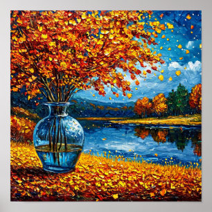 Autumn forest Cozy Fall Landscape Wall Art