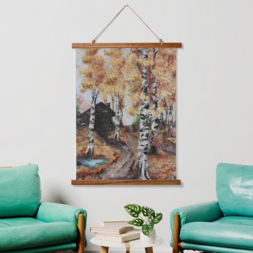 Autumn Forest enchanted magical place Hanging Tapestry