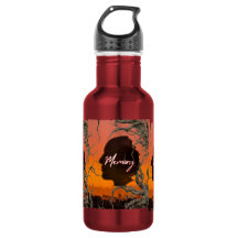 Autumn Forest Esthetic Custom Name Water Bottl