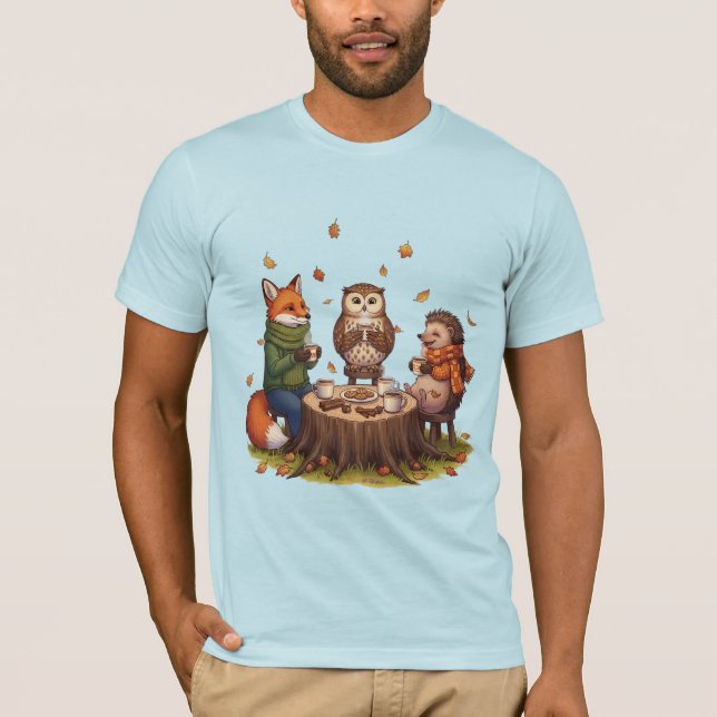 Autumn Forest Friends Coffee Club T-Shirt (Front)