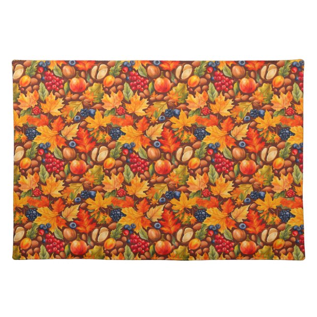 Autumn Forest Harvest Cloth Placemat (Front)