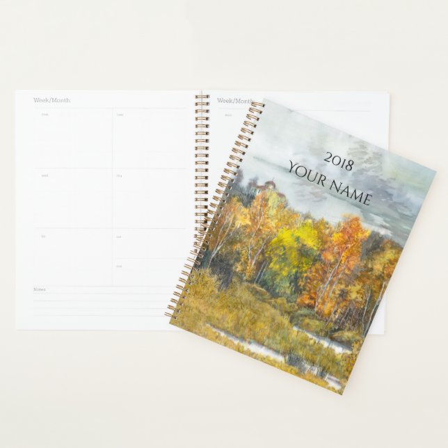 Autumn forest orange gold planner (Display)