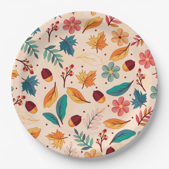 Autumn Forest Paper Plates (Front)
