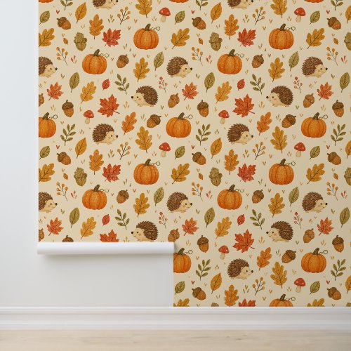 Autumn forest pattern wallpaper