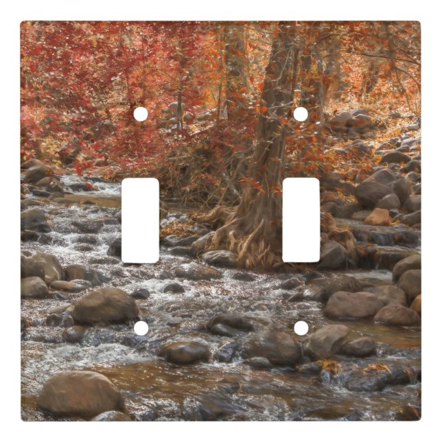 AUTUMN FOREST RIVER SEDONA ARIZONA LIGHT SWITCH COVER (Front)