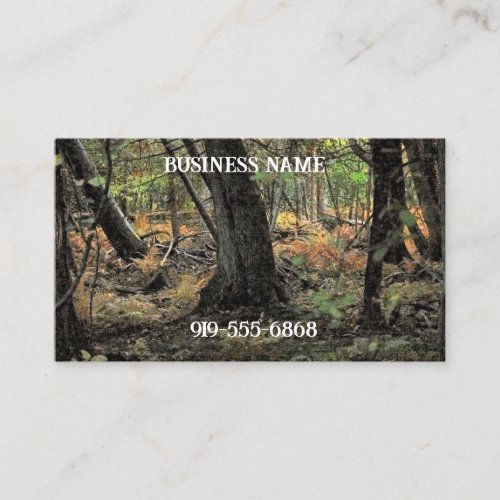 Autumn forest scene            business card