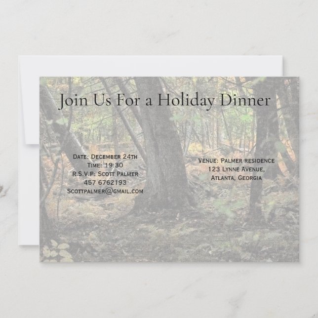 Autumn forest scene                invitation (Front)