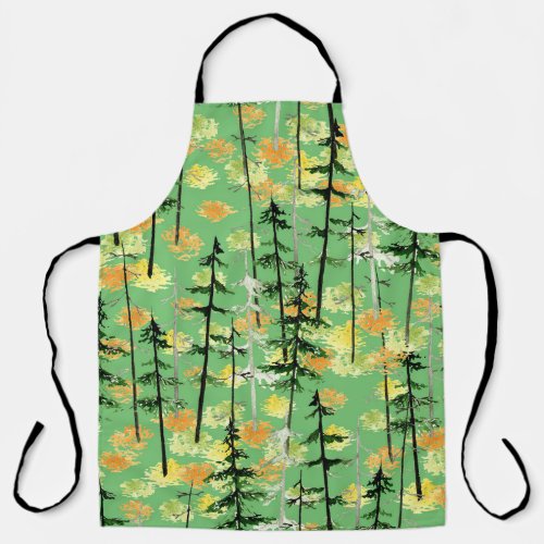Autumn Forest Seamless Natural Beauty Apron
