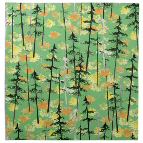 Autumn Forest Seamless Natural Beauty Cloth Napkin