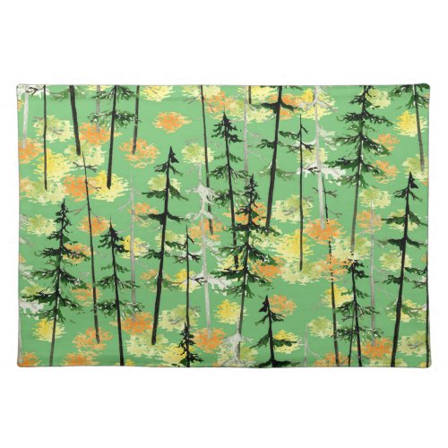 Autumn Forest Seamless Natural Beauty Cloth Placemat