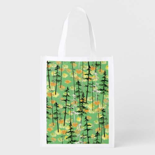 Autumn Forest Seamless Natural Beauty Grocery Bag