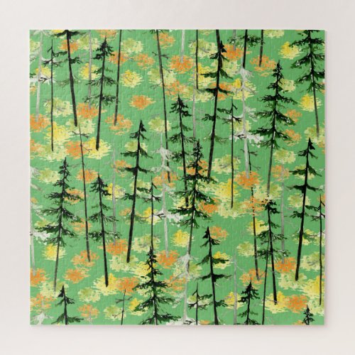 Autumn Forest Seamless Natural Beauty Jigsaw Puzzle