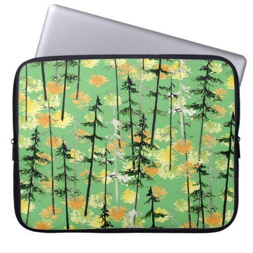 Autumn Forest Seamless Natural Beauty Laptop Sleeve