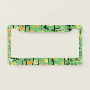Autumn Forest: Seamless Natural Beauty License Plate Frame