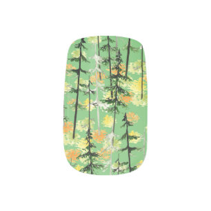Autumn Forest: Seamless Natural Beauty Minx Nail Art