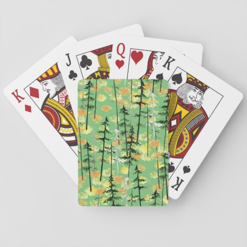 Autumn Forest Seamless Natural Beauty Playing Cards