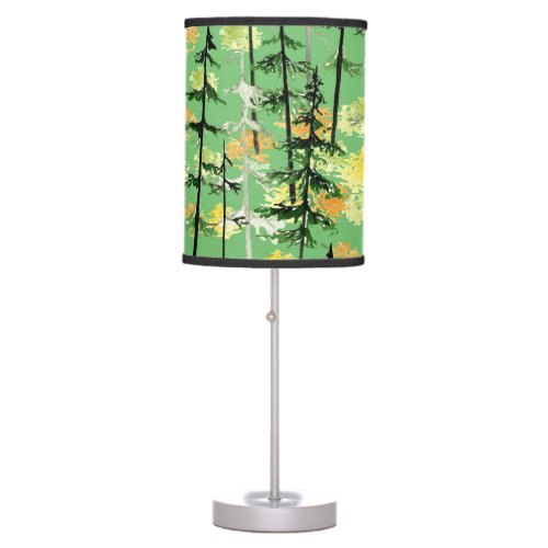 Autumn Forest Seamless Natural Beauty Table Lamp