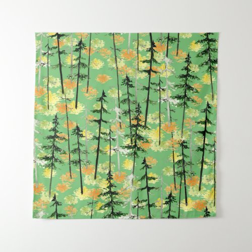 Autumn Forest Seamless Natural Beauty Tapestry
