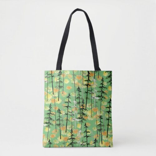 Autumn Forest Seamless Natural Beauty Tote Bag