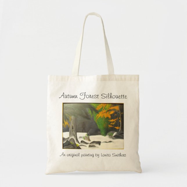 Autumn Forest Silhouette Painting Tote Bag (Front)