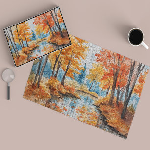 Autumn Forest Stream Puzzle