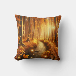 Autumn Forest Throw Pillow