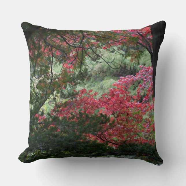 Autumn Forest Throw Pillow (Front)