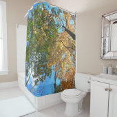 Autumn Forest Trees Scenic Nature Shower Curtain (In Situ)
