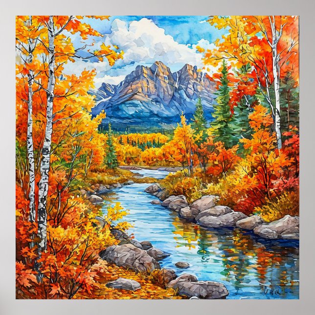 🍁 Autumn Forest Wall Decor Gift For Nature Lover  (Front)
