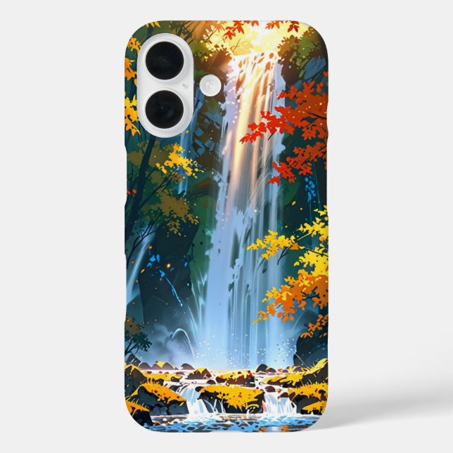 Autumn Forest Waterfall Case-Mate iPhone Case (Back)