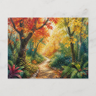 Autumn Forest Way Postcard
