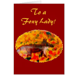 Autumn Fox Art Card