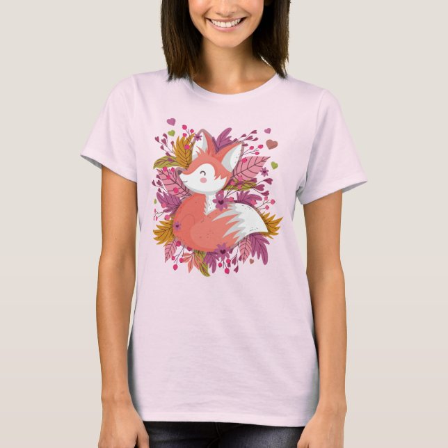 Autumn Fox & Berries T-Shirt (Front)