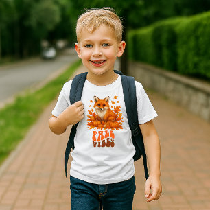 Autumn fox illustration & Fall Vibes script Tri-Blend Shirt
