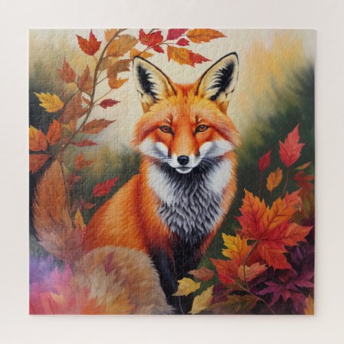 Autumn Fox Painting Jigsaw Puzzle