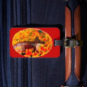 Autumn Fox Wild Animal Luggage Tag