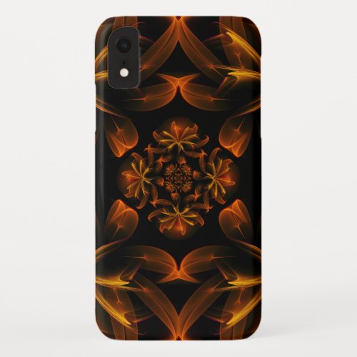 Autumn Fractal Water Lily in a House of Mirrors iPhone XR Case