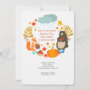 Autumn Friends Invitations