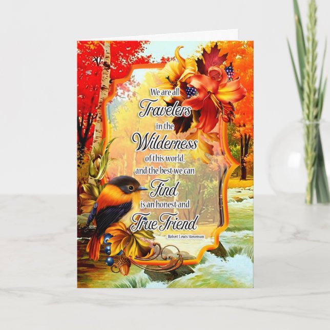 Autumn Friendship Greeting Card (Front)